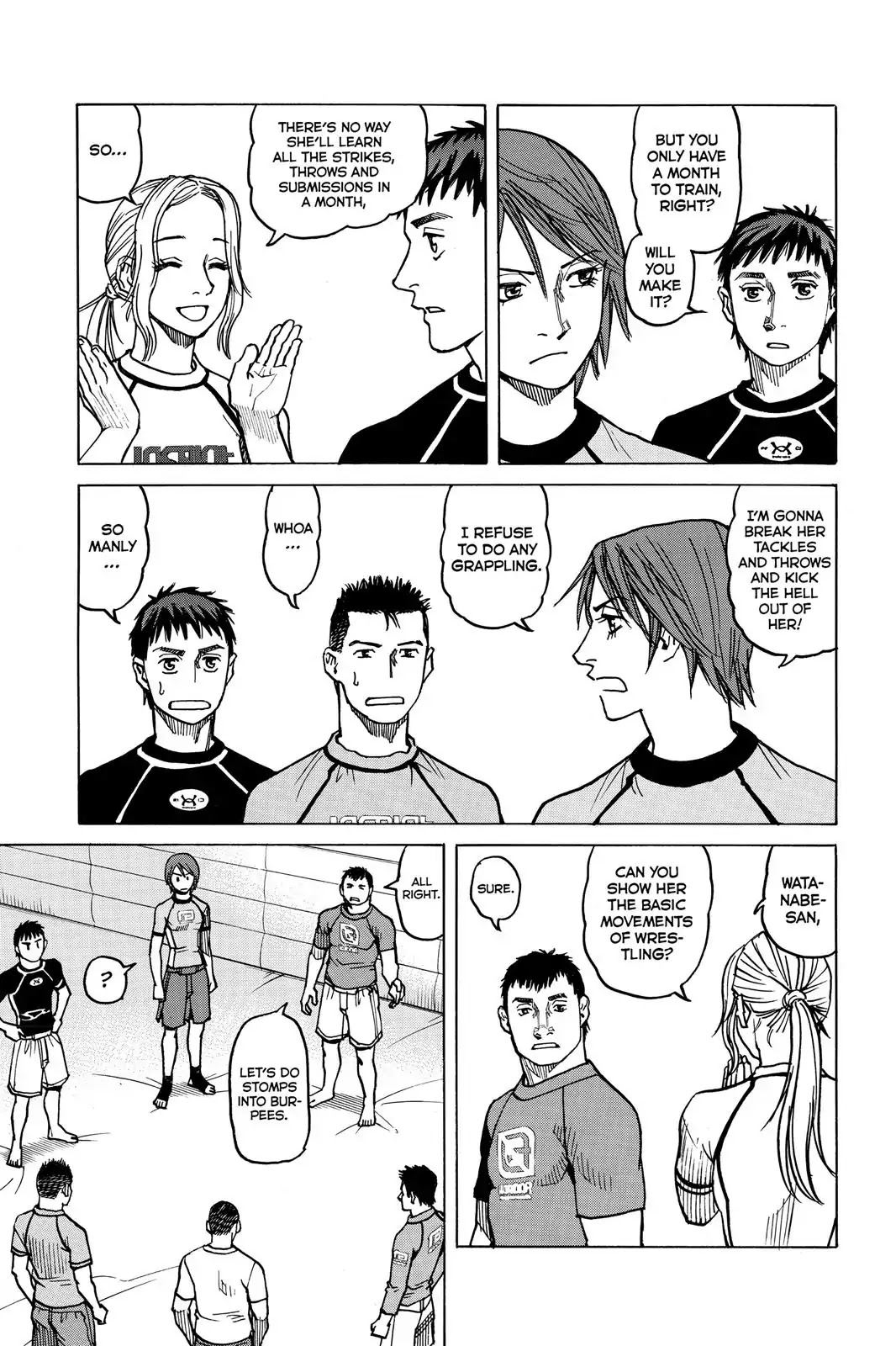 All-Rounder Meguru Chapter 13 page 5 - Chapter 13: The "Throws" Of "Strikes", Throws, And Submission"
