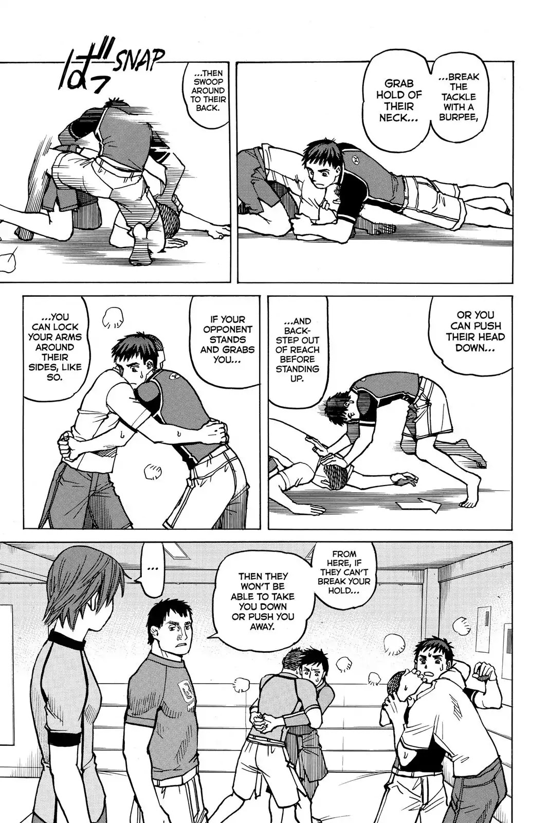 All-Rounder Meguru Chapter 13 page 7 - Chapter 13: The "Throws" Of "Strikes", Throws, And Submission"