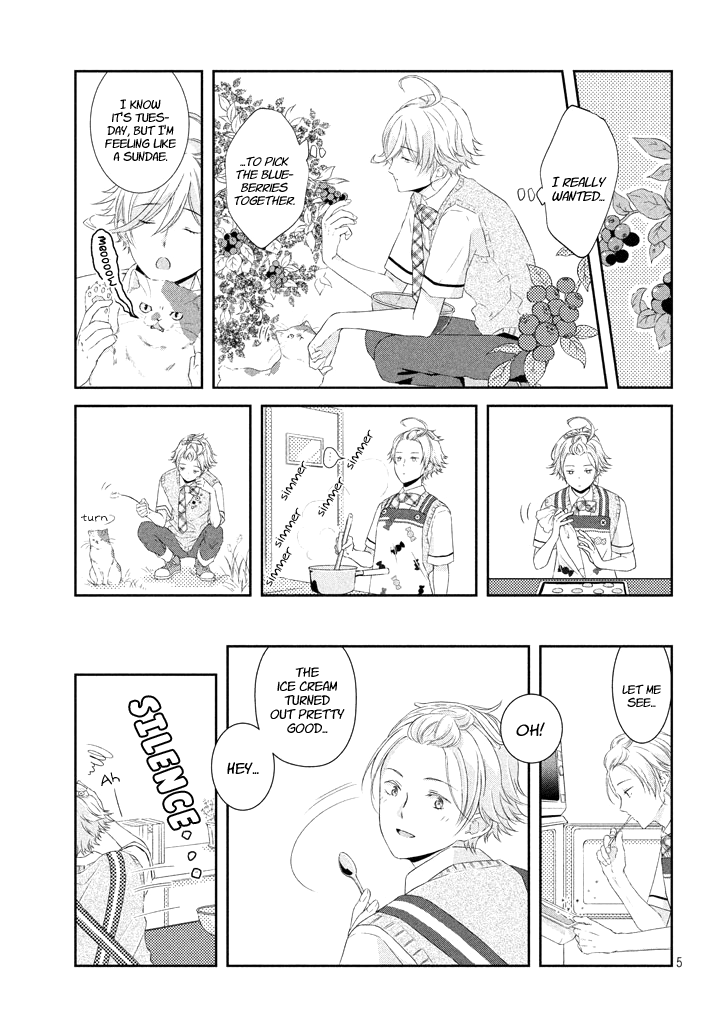 Amaama-kun no Okashi na Yuuwaku Chapter 5 page 5 - Chapter 5: The Blueberry Sundae While I Couldn't See You