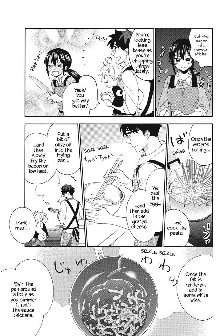 Amaama to Inazuma Chapter 24.2 page 23 - Chapter 24 v2 : Liars and Parme-whatsit and Carbonara Spaghetti
