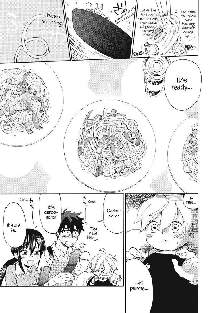 Amaama to Inazuma Chapter 24.2 page 25 - Chapter 24 v2 : Liars and Parme-whatsit and Carbonara Spaghetti