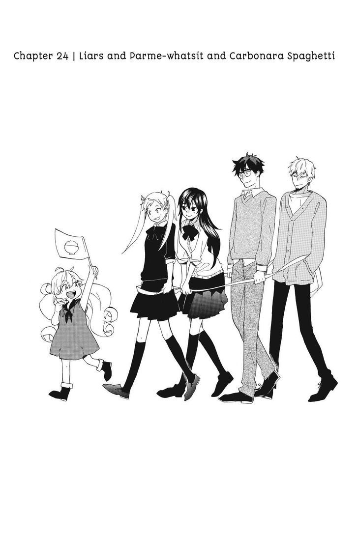 Amaama to Inazuma Chapter 24.2 page 3 - Chapter 24 v2 : Liars and Parme-whatsit and Carbonara Spaghetti