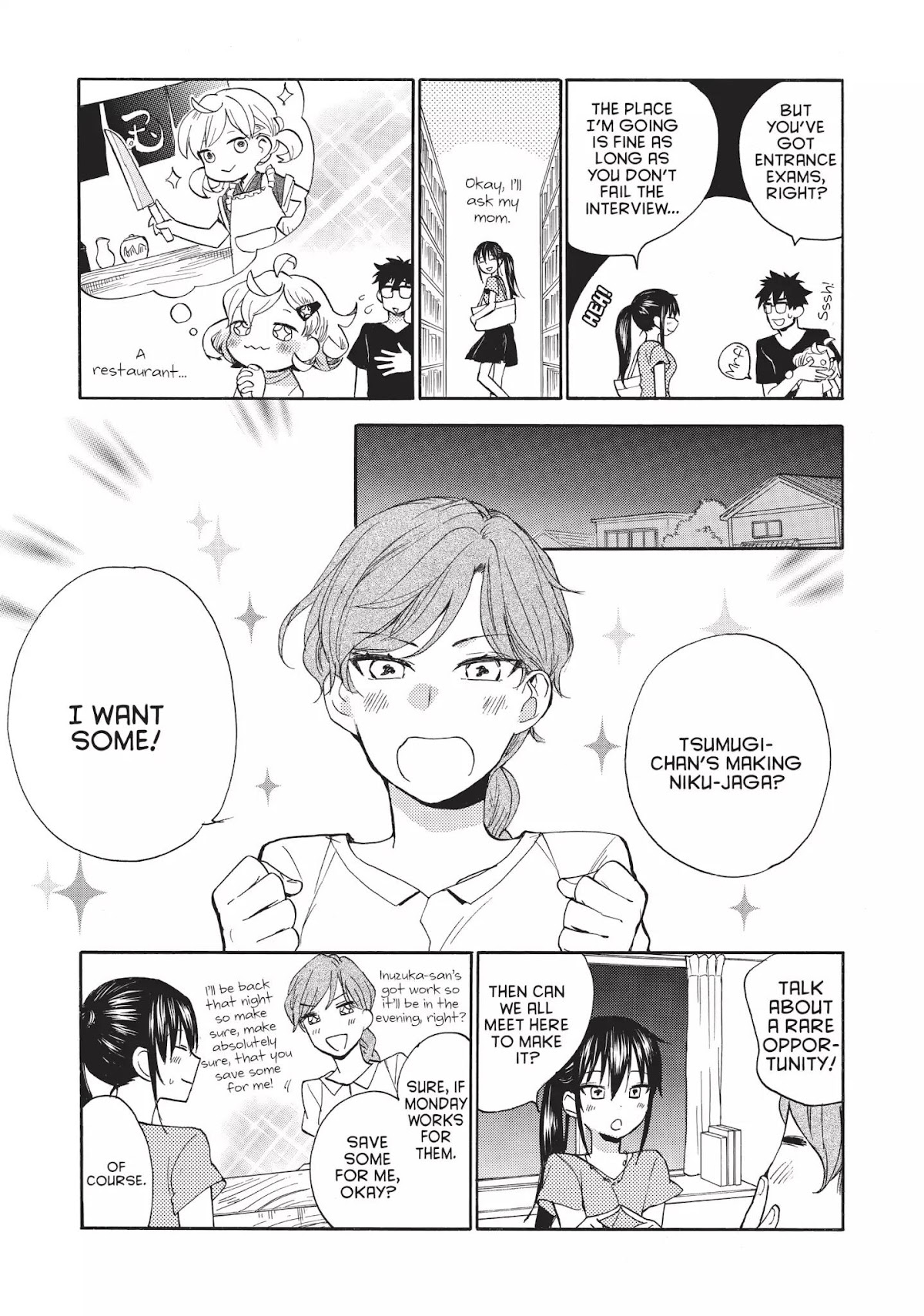 Amaama to Inazuma Chapter 43 page 13 - Chapter 43: My First Niku-Jaga