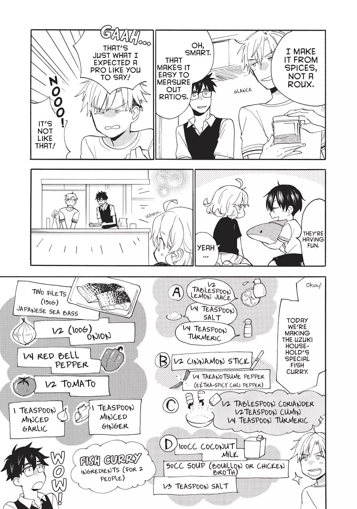 Amaama to Inazuma Chapter 44 page 19 - Chapter 44: It's Yummy! It's New! It's Fish Curry!