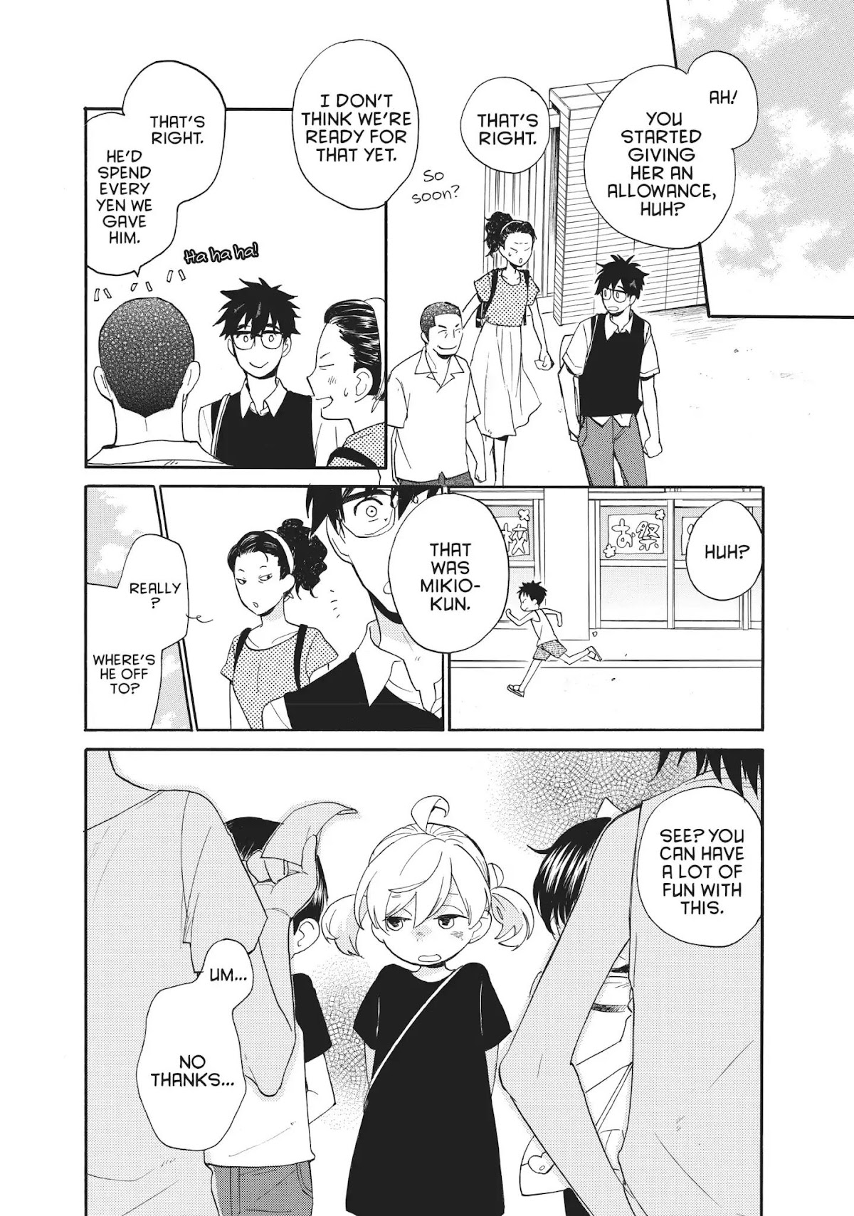Amaama to Inazuma Chapter 46 page 14 - Chapter 46: Money and Dressing