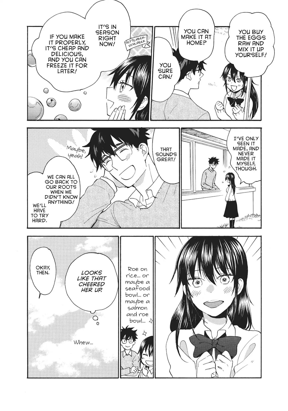 Amaama to Inazuma Chapter 48 page 16 - Chapter 48: Roe and Love and Get-Togethers