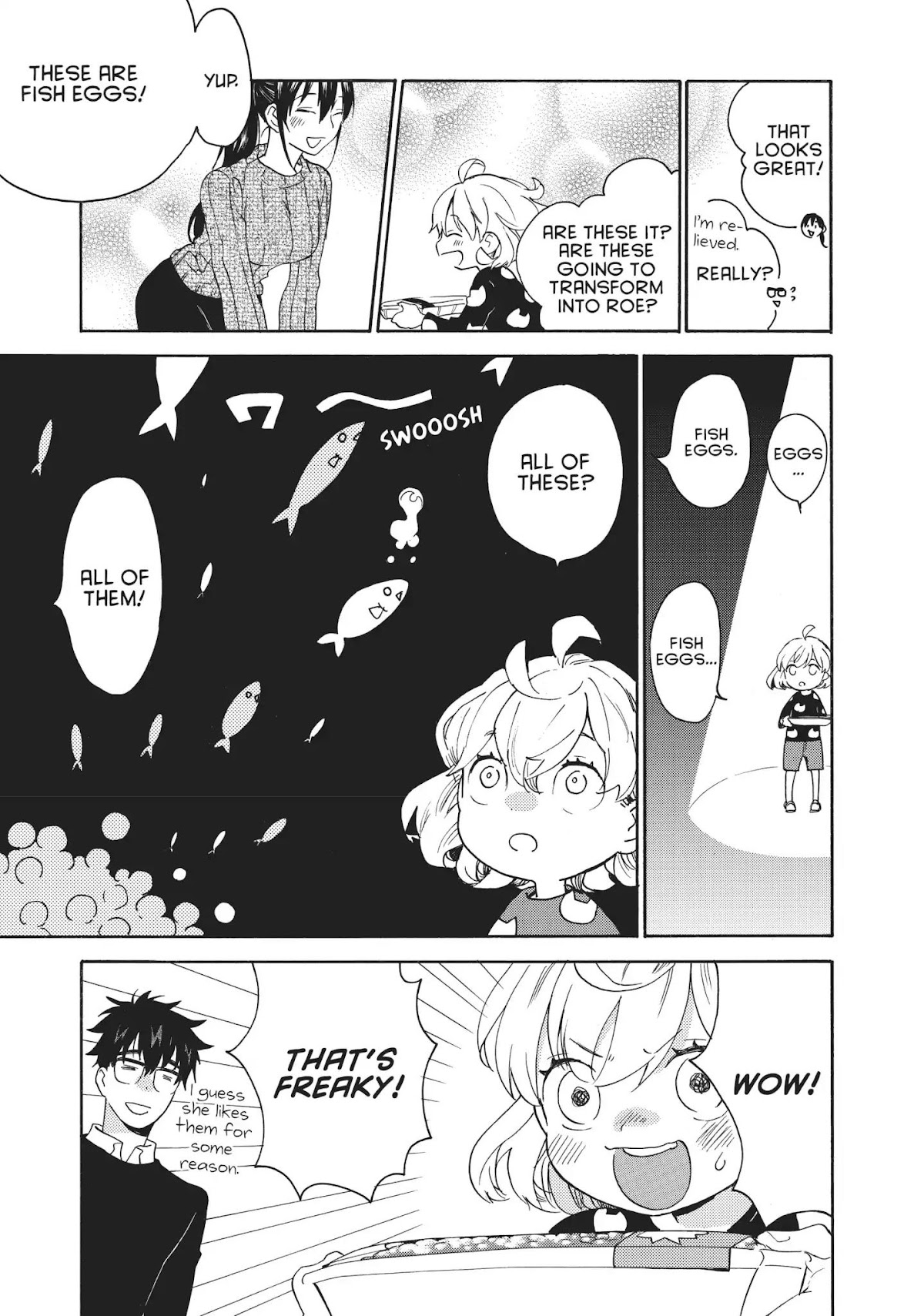 Amaama to Inazuma Chapter 48 page 19 - Chapter 48: Roe and Love and Get-Togethers