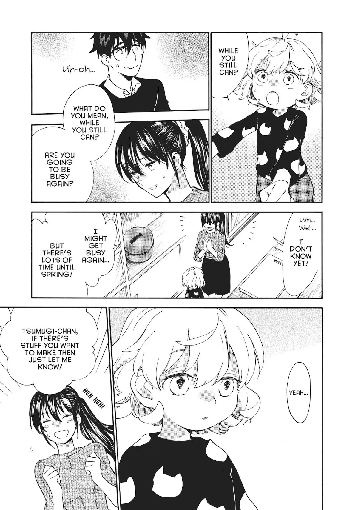 Amaama to Inazuma Chapter 48 page 25 - Chapter 48: Roe and Love and Get-Togethers