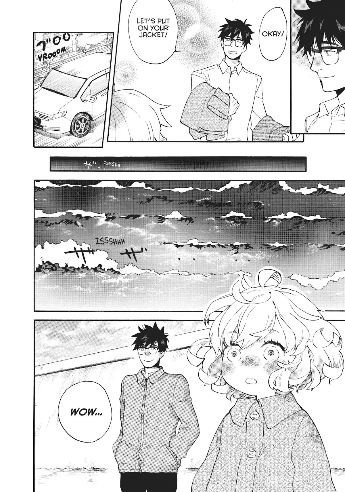 Amaama to Inazuma Chapter 49 page 10 - Chapter 49: Sunset at the Beach and Piping Hot Oden