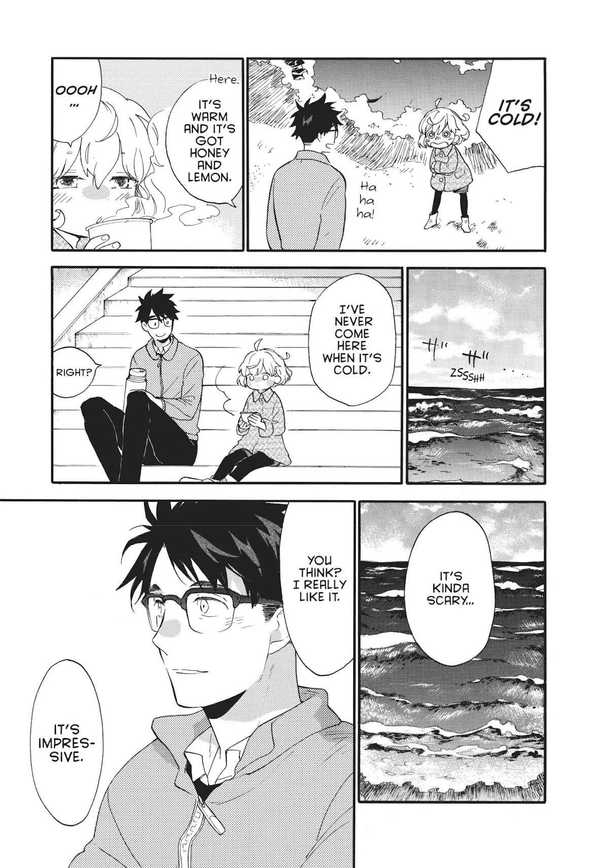 Amaama to Inazuma Chapter 49 page 11 - Chapter 49: Sunset at the Beach and Piping Hot Oden