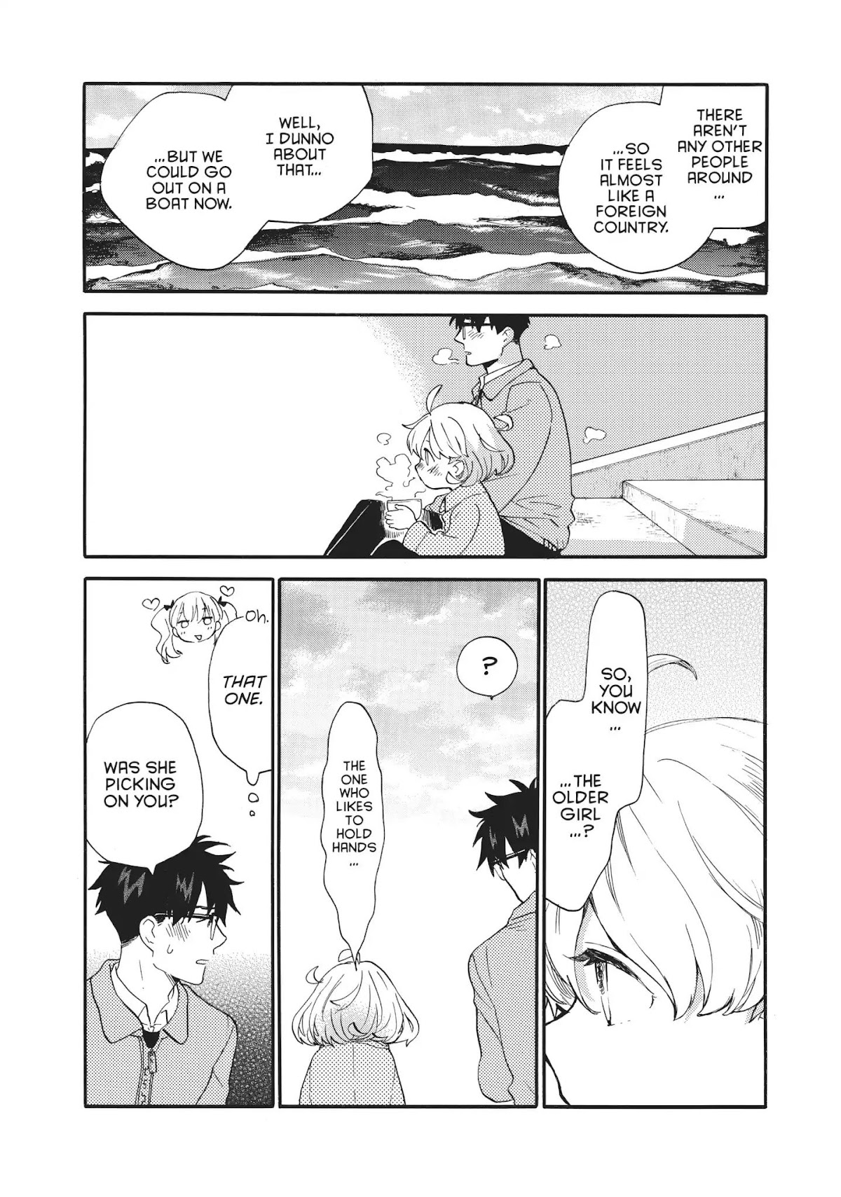 Amaama to Inazuma Chapter 49 page 12 - Chapter 49: Sunset at the Beach and Piping Hot Oden