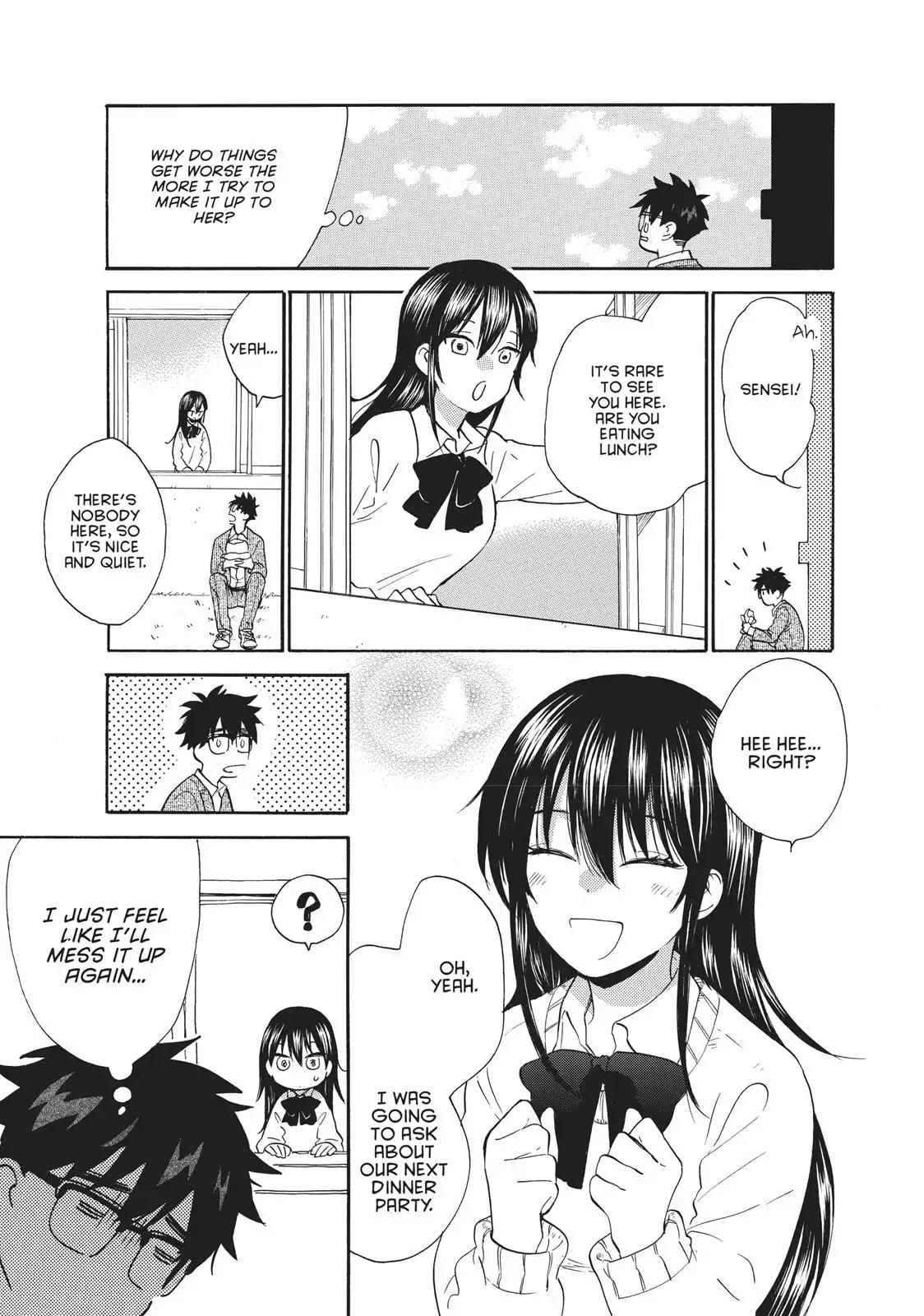 Amaama to Inazuma Chapter 50 page 15 - Chapter 50: Make-Peach Rice Omelettes