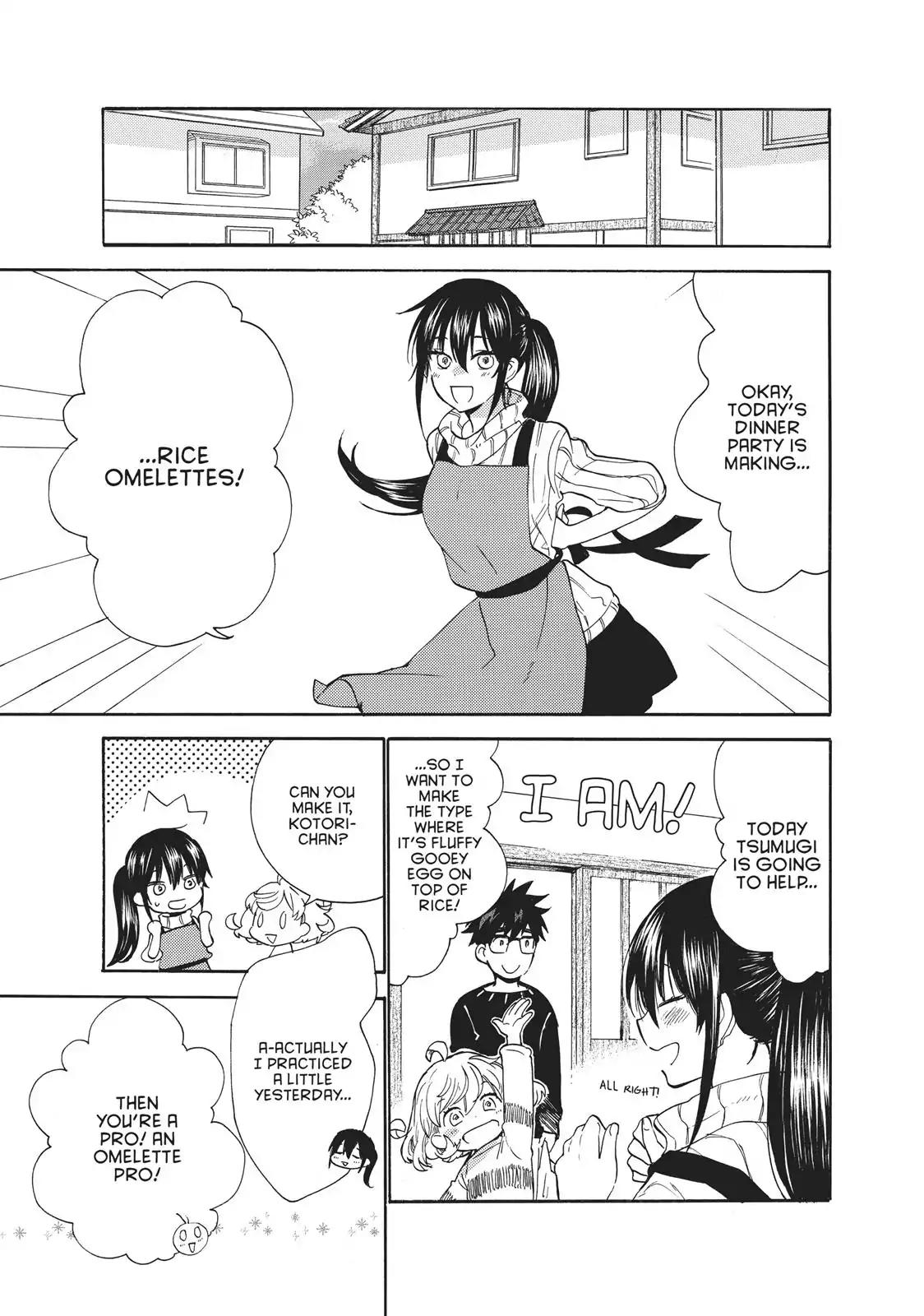 Amaama to Inazuma Chapter 50 page 19 - Chapter 50: Make-Peach Rice Omelettes