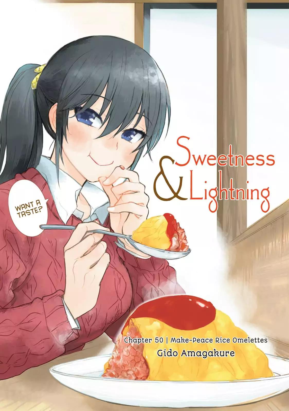 Amaama to Inazuma Chapter 50 page 2 - Chapter 50: Make-Peach Rice Omelettes