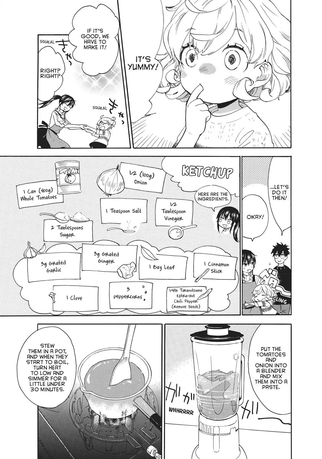 Amaama to Inazuma Chapter 50 page 21 - Chapter 50: Make-Peach Rice Omelettes