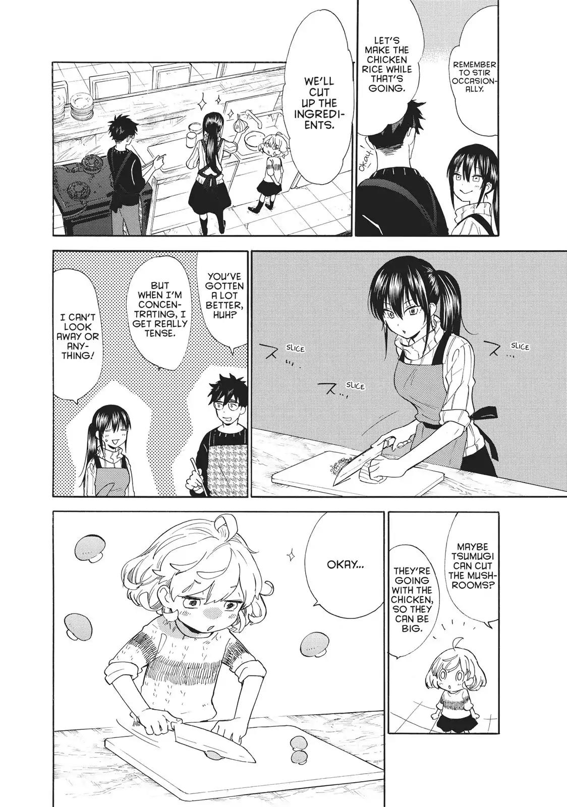 Amaama to Inazuma Chapter 50 page 22 - Chapter 50: Make-Peach Rice Omelettes