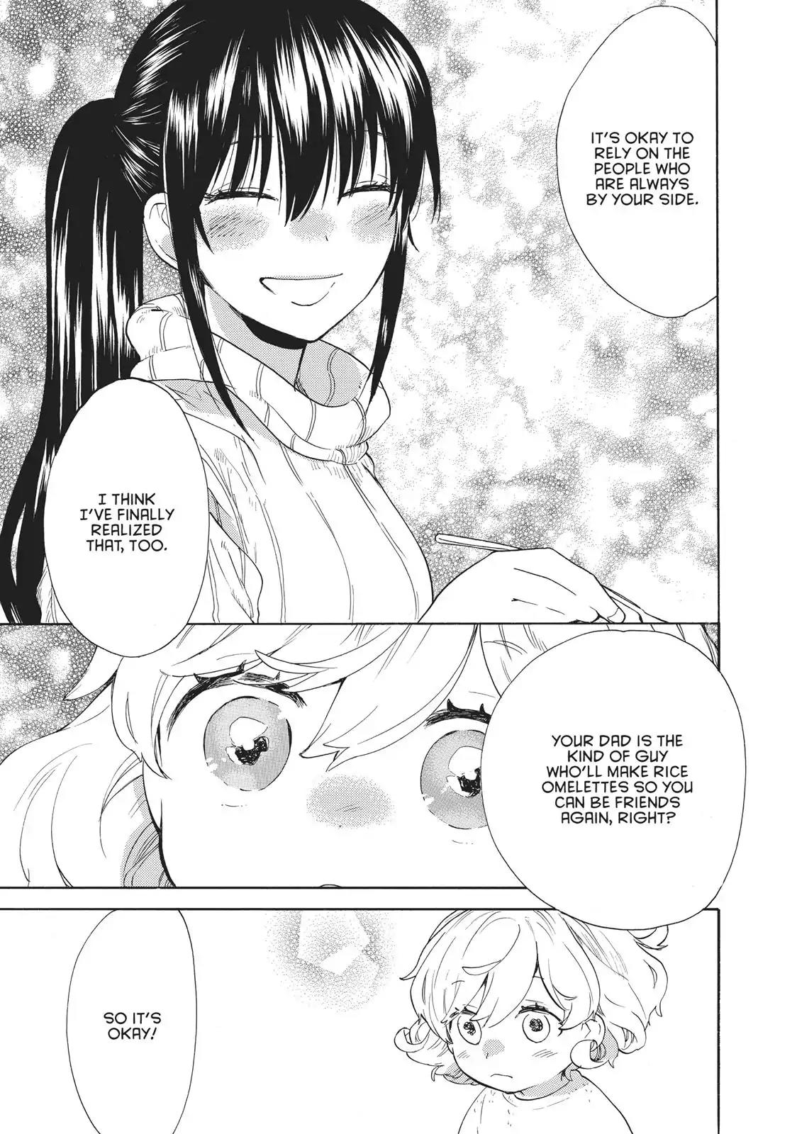 Amaama to Inazuma Chapter 50 page 33 - Chapter 50: Make-Peach Rice Omelettes