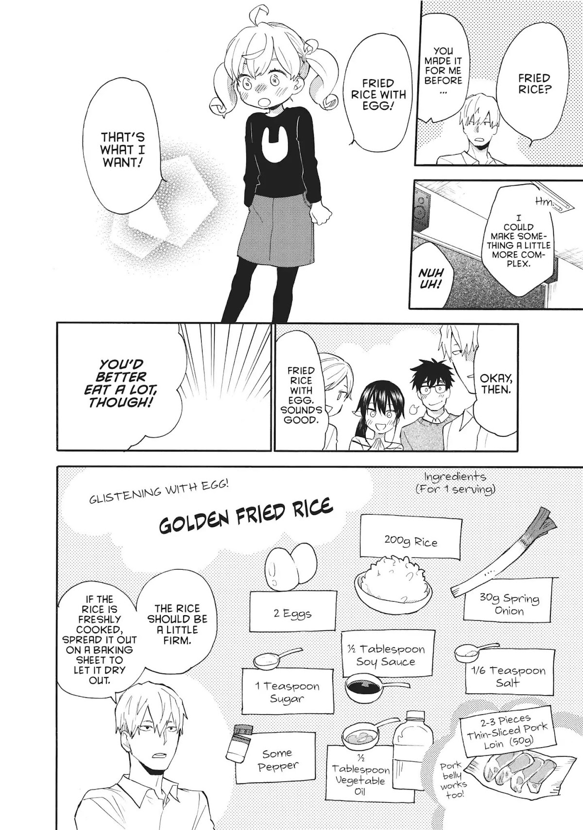 Amaama to Inazuma Chapter 55 page 21 - Chapter 55: Cheer up! Golden Fried Rice