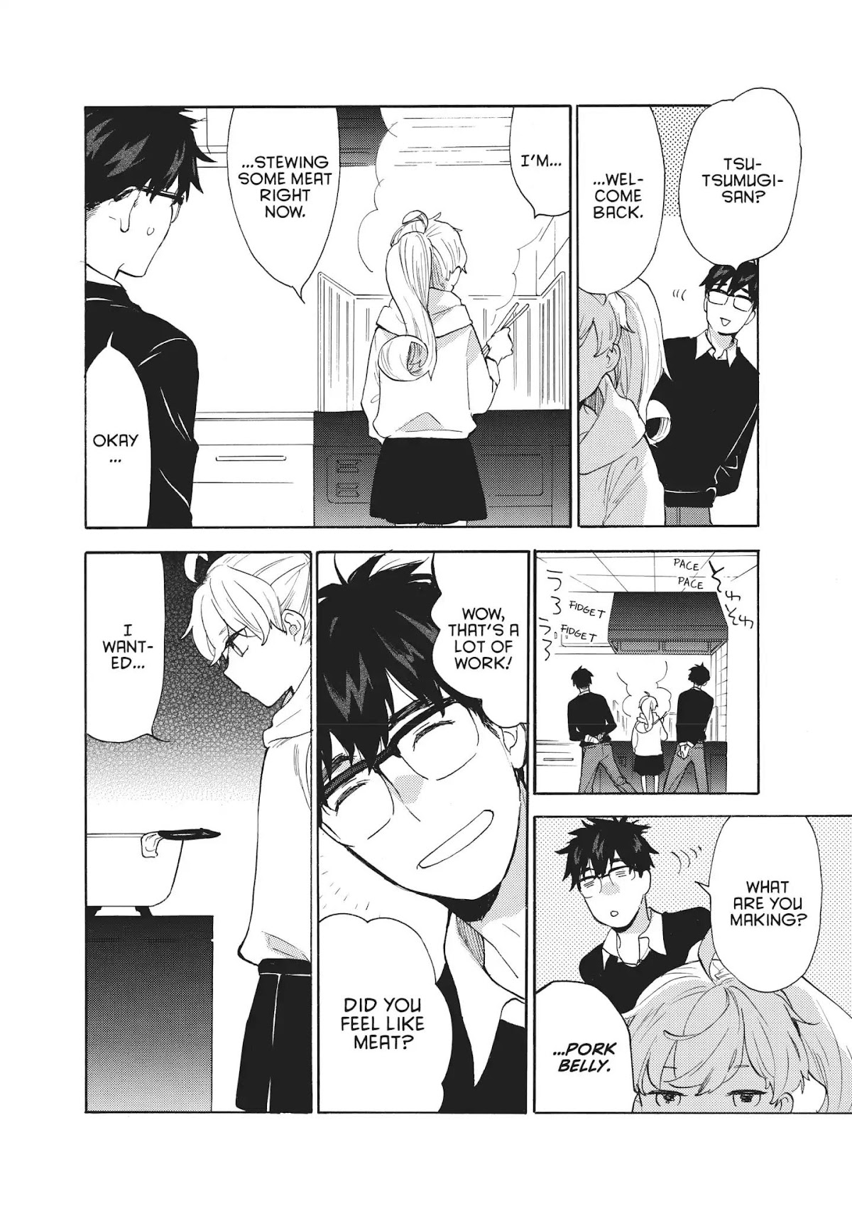 Amaama to Inazuma Chapter 56.8 page 15 - Vol.11 Chapter Extra: Braised Pork Belly And a Rebellious Phase
