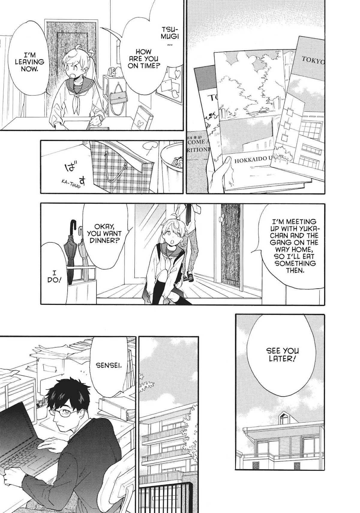 Amaama to Inazuma Chapter 56.9 page 6 - Vol.11 Chapter Extra: So Long And Home Cooking