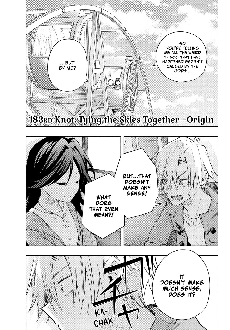 Amagami-san Chi no Enmusubi Chapter 183 page 1 - Chapter 183: Tying the Skies Together—Origin