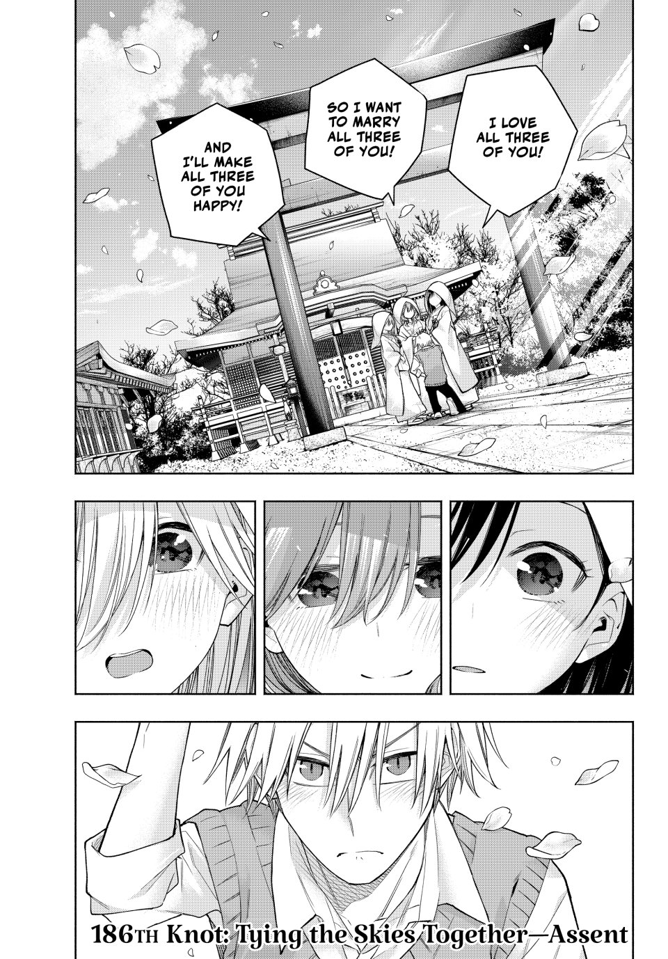 Amagami-san Chi no Enmusubi Chapter 186 page 1 - Chapter 186: Tying the Skies Together—Assent