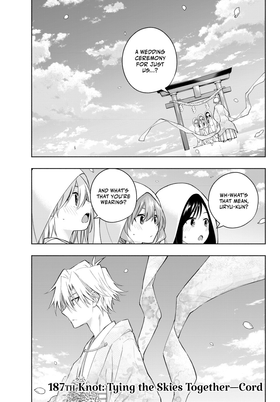 Amagami-san Chi no Enmusubi Chapter 187 page 1 - Chapter 187: Tying the Skies Together—Cord