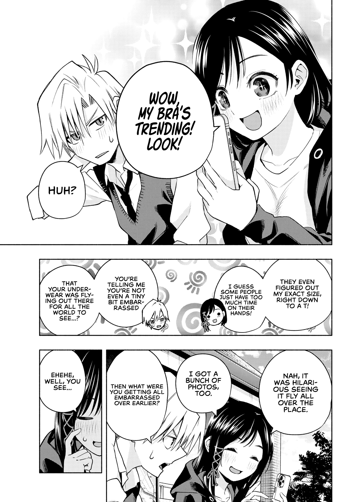 Amagami-san Chi no Enmusubi Chapter 85 page 16 - Chapter 85: The flying brassiere