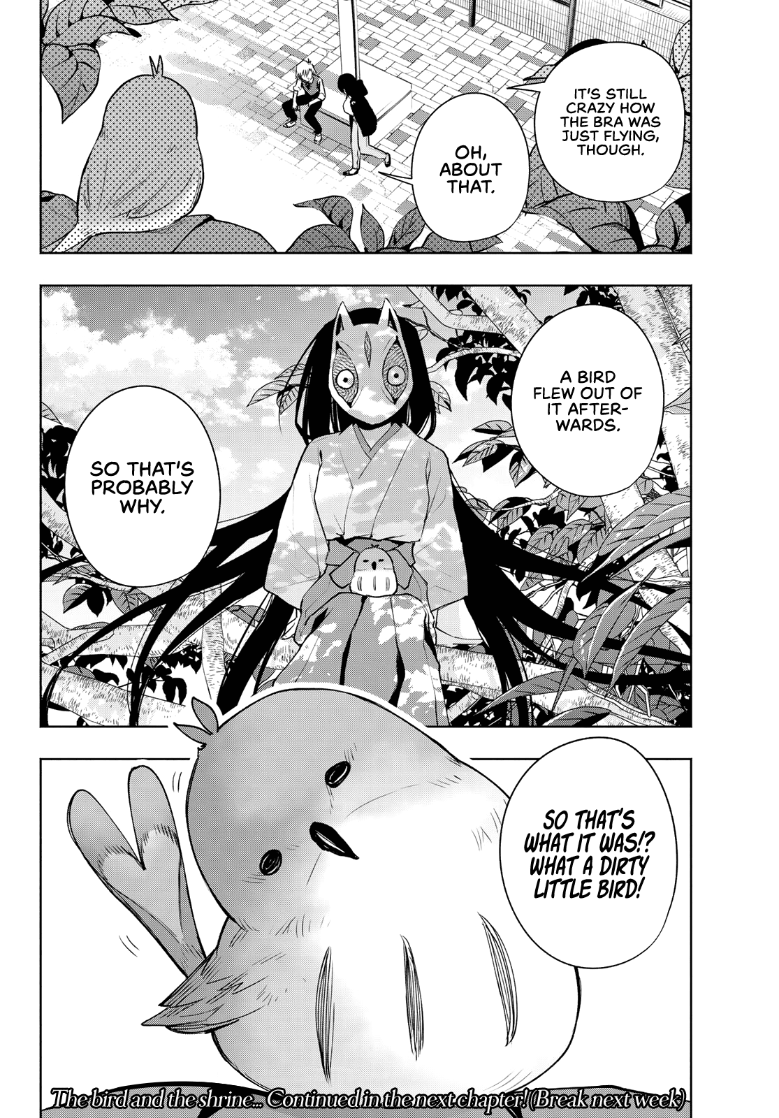 Amagami-san Chi no Enmusubi Chapter 85 page 20 - Chapter 85: The flying brassiere