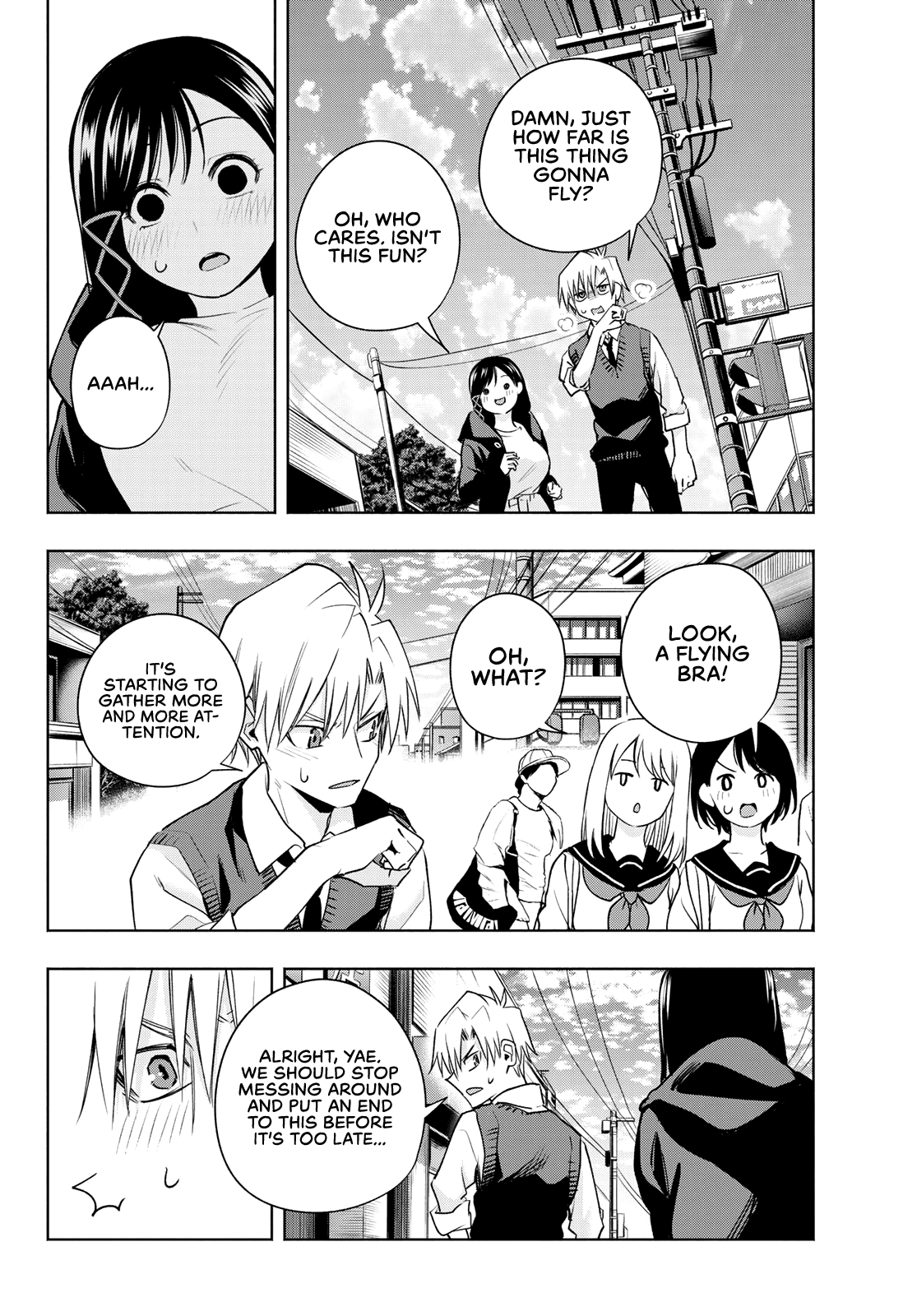 Amagami-san Chi no Enmusubi Chapter 85 page 7 - Chapter 85: The flying brassiere