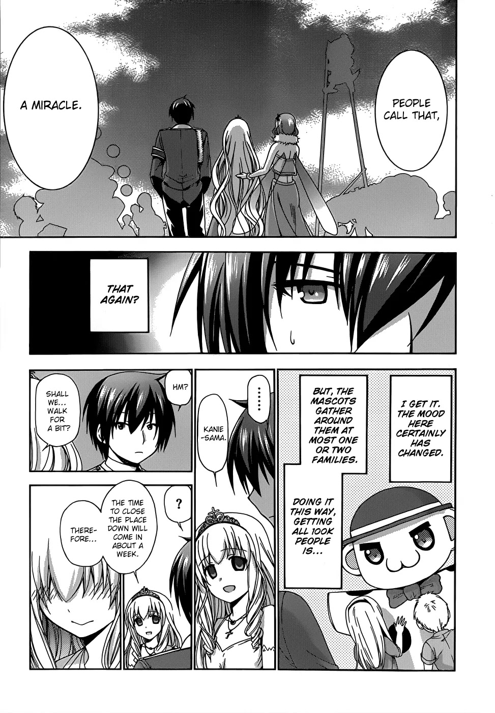 Amagi Brilliant Park Chapter 7 page 23 - Chapter 7: It Has Happened That a Video Where Guests Are Hit Got Uploaded 1