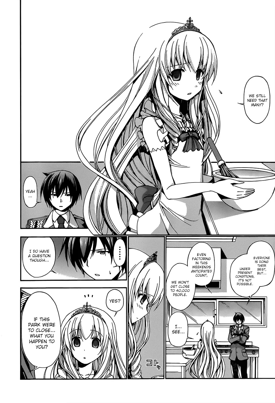 Amagi Brilliant Park Chapter 8 page 12 - Chapter 8: It Has Happened That a Video Where Guests Are Hit Got Uploaded 2