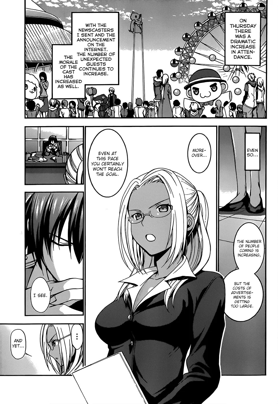 Amagi Brilliant Park Chapter 8 page 5 - Chapter 8: It Has Happened That a Video Where Guests Are Hit Got Uploaded 2
