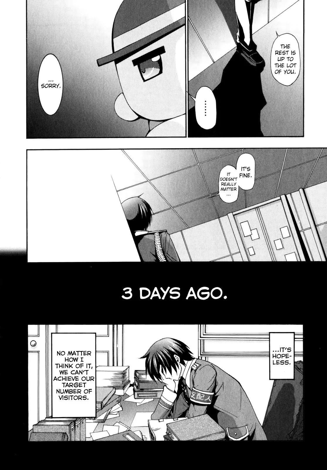 Amagi Brilliant Park Chapter 9 page 10 - Chapter 9: It Has Happened That a Video Where Guests Are Hit Got Uploaded 3