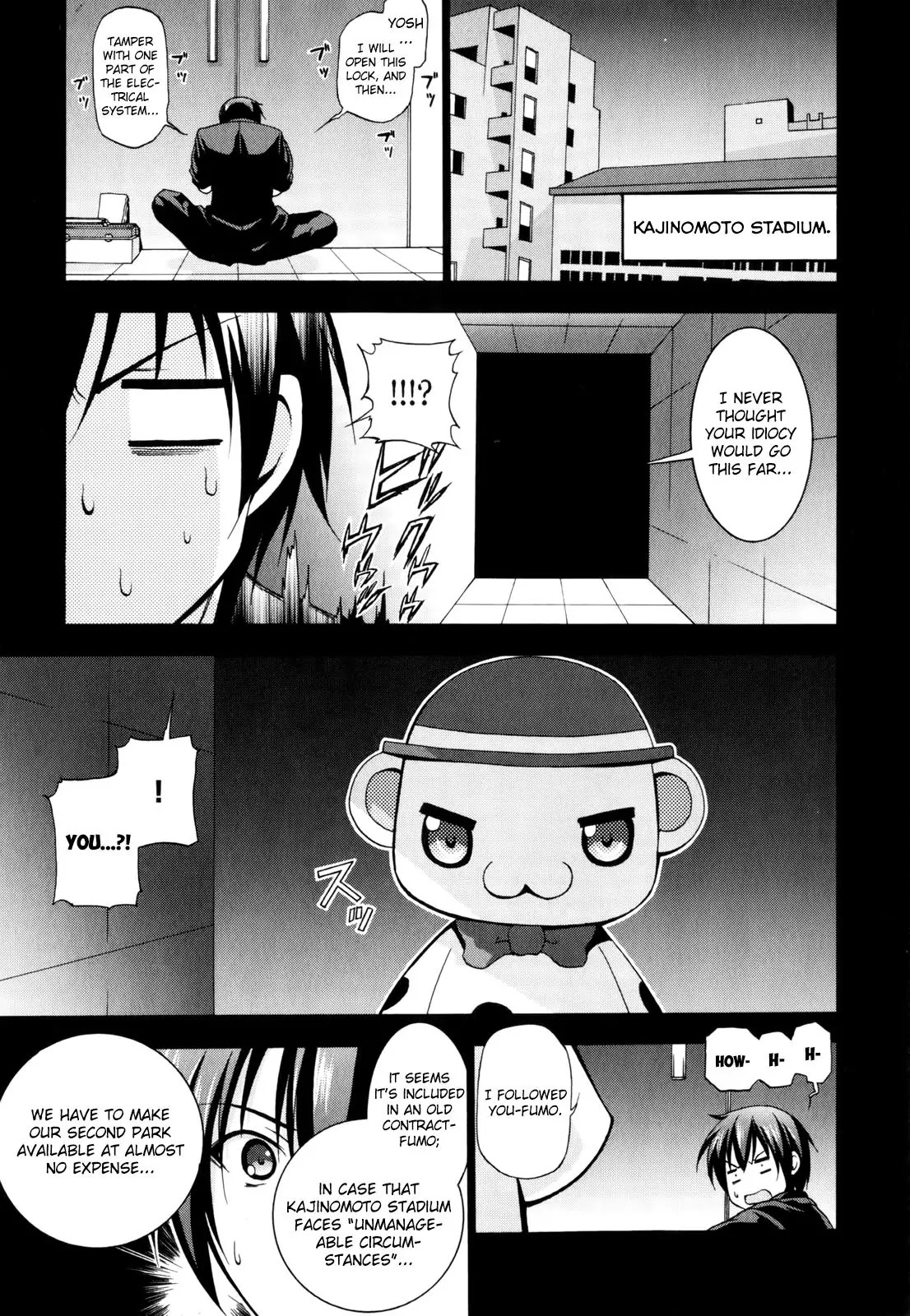 Amagi Brilliant Park Chapter 9 page 13 - Chapter 9: It Has Happened That a Video Where Guests Are Hit Got Uploaded 3