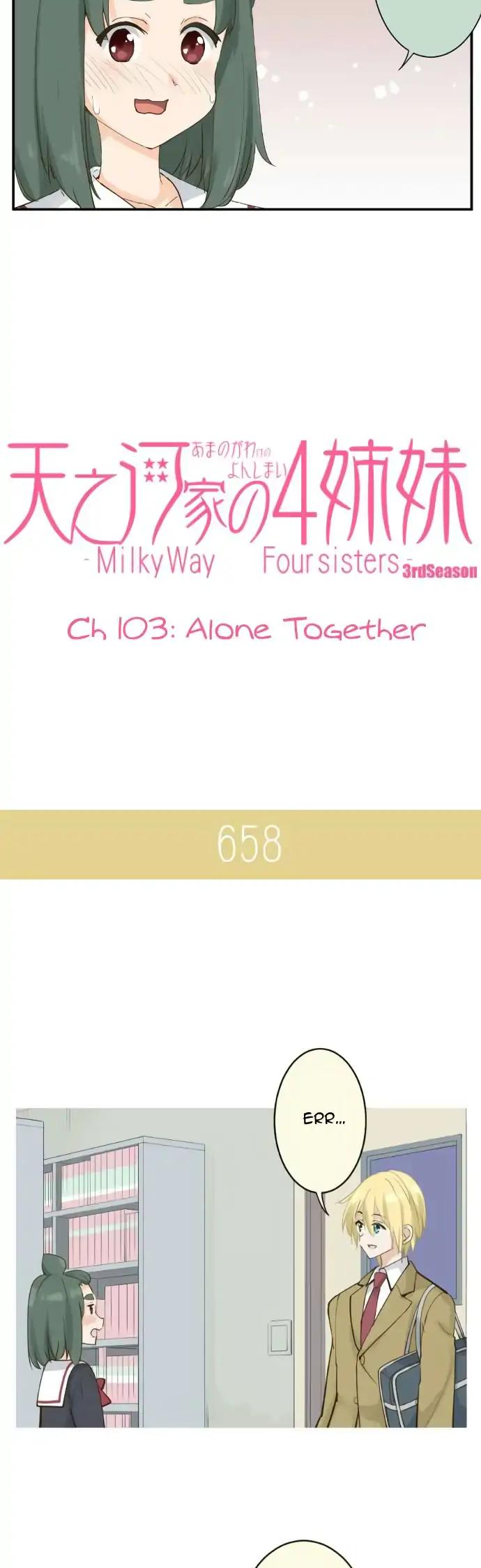 Amanogawa Ke No Yon Shimai Chapter 103 page 3 - Chapter 103: Alone Together