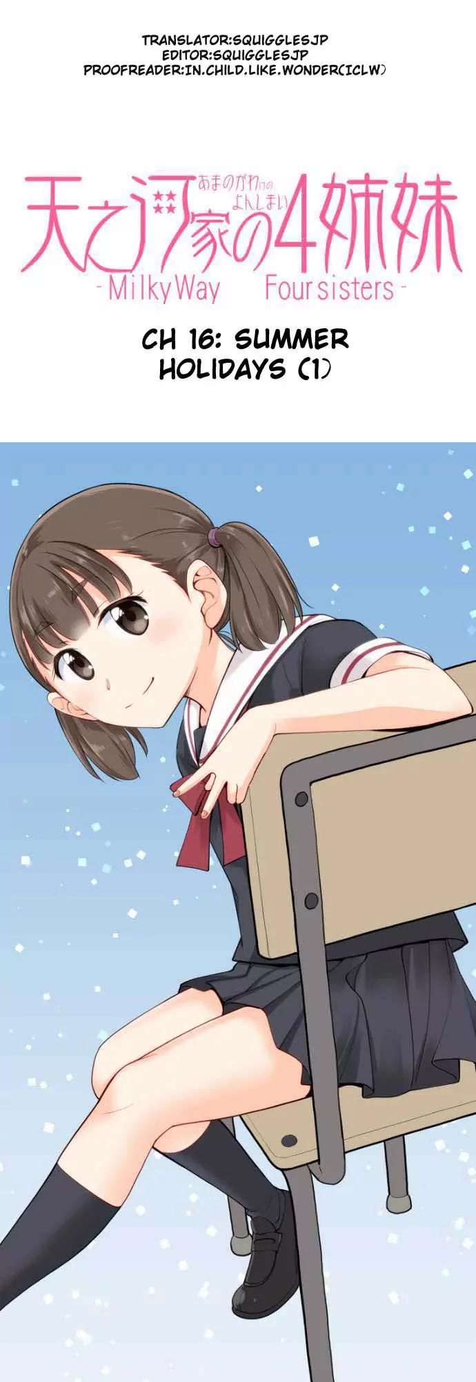 Amanogawa Ke No Yon Shimai Chapter 16 page 1 - Chapter 16: Summer Holidays (1)
