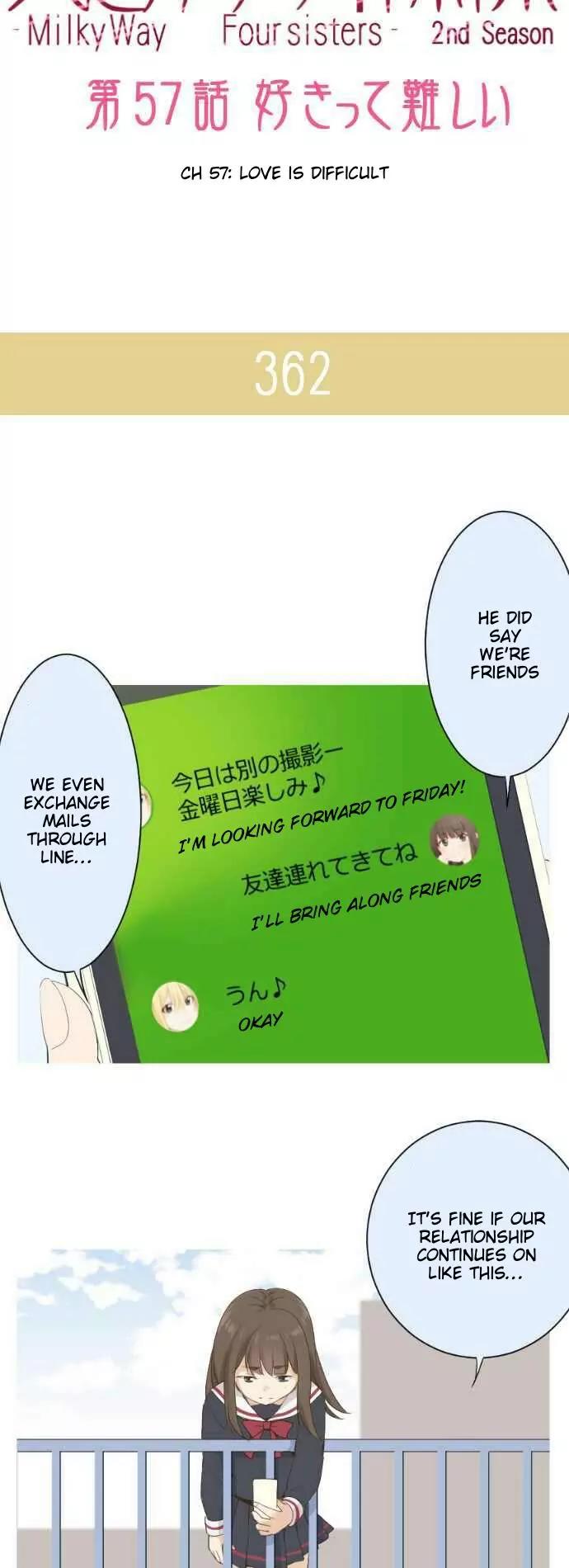 Amanogawa Ke No Yon Shimai Chapter 57 page 5 - Chapter 57: Love is difficult