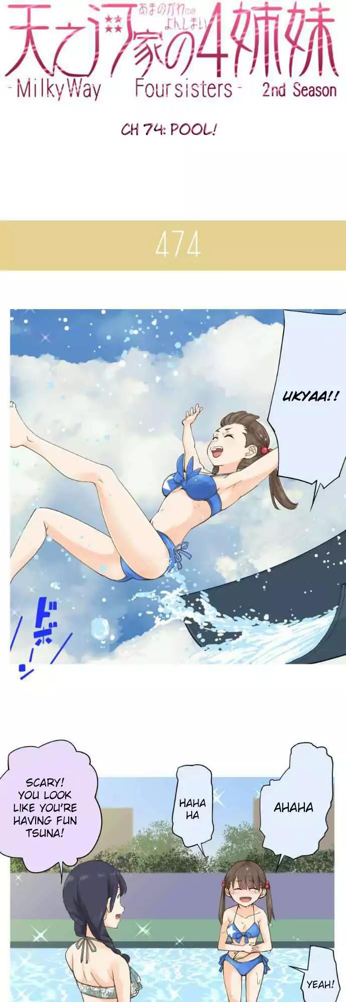 Amanogawa Ke No Yon Shimai Chapter 74 page 4 - Chapter 74: Pool!! (1)