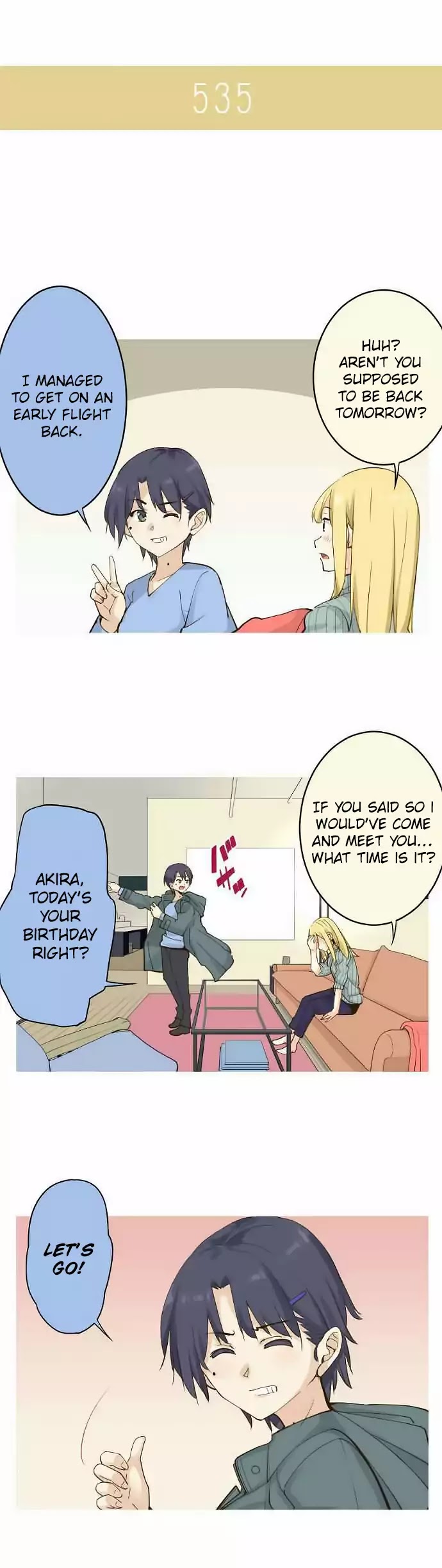 Amanogawa Ke No Yon Shimai Chapter 83 page 12 - Chapter 83: Akira's Birthday