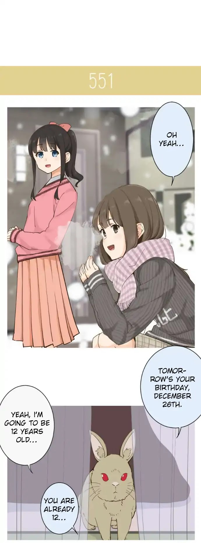 Amanogawa Ke No Yon Shimai Chapter 86 page 12 - Chapter 86: December 25th