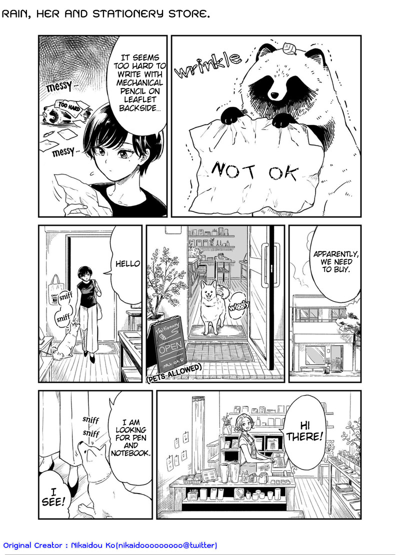 Ame to Kimi to Chapter 10 page 1 - Chapter 10: Rain, her and stationery store