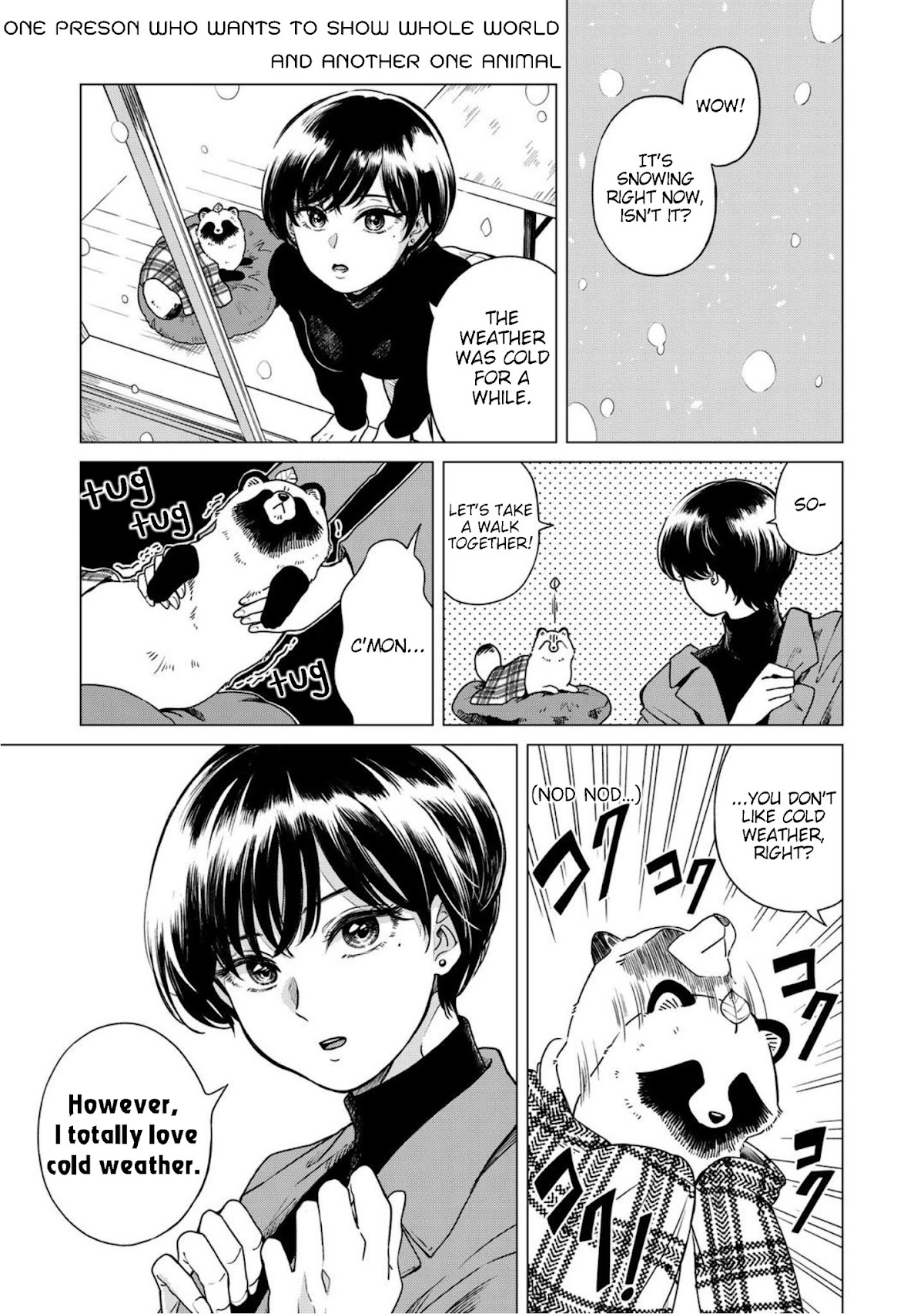 Ame to Kimi to Chapter 49 page 1 - Chapter 49: One person who wants to show whole world, and another one animal.
