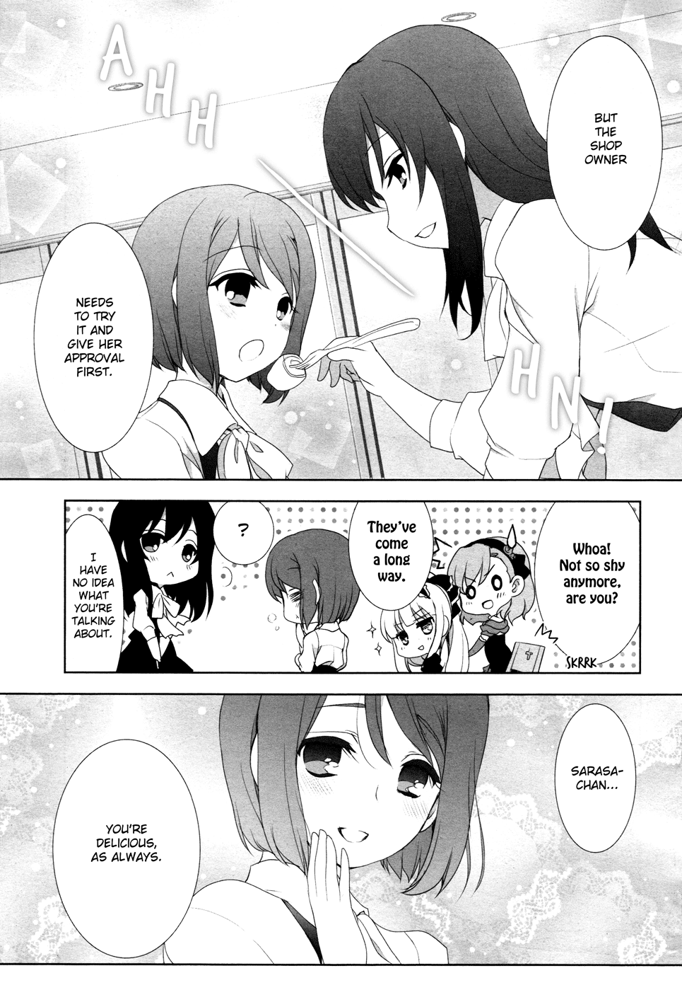 Ameiro Kouchakan Kandan Chapter 15.4 page 13 - Chapter 15.4: A Day at the Amber Teahouse (from Yuri Hime 2015) [END]