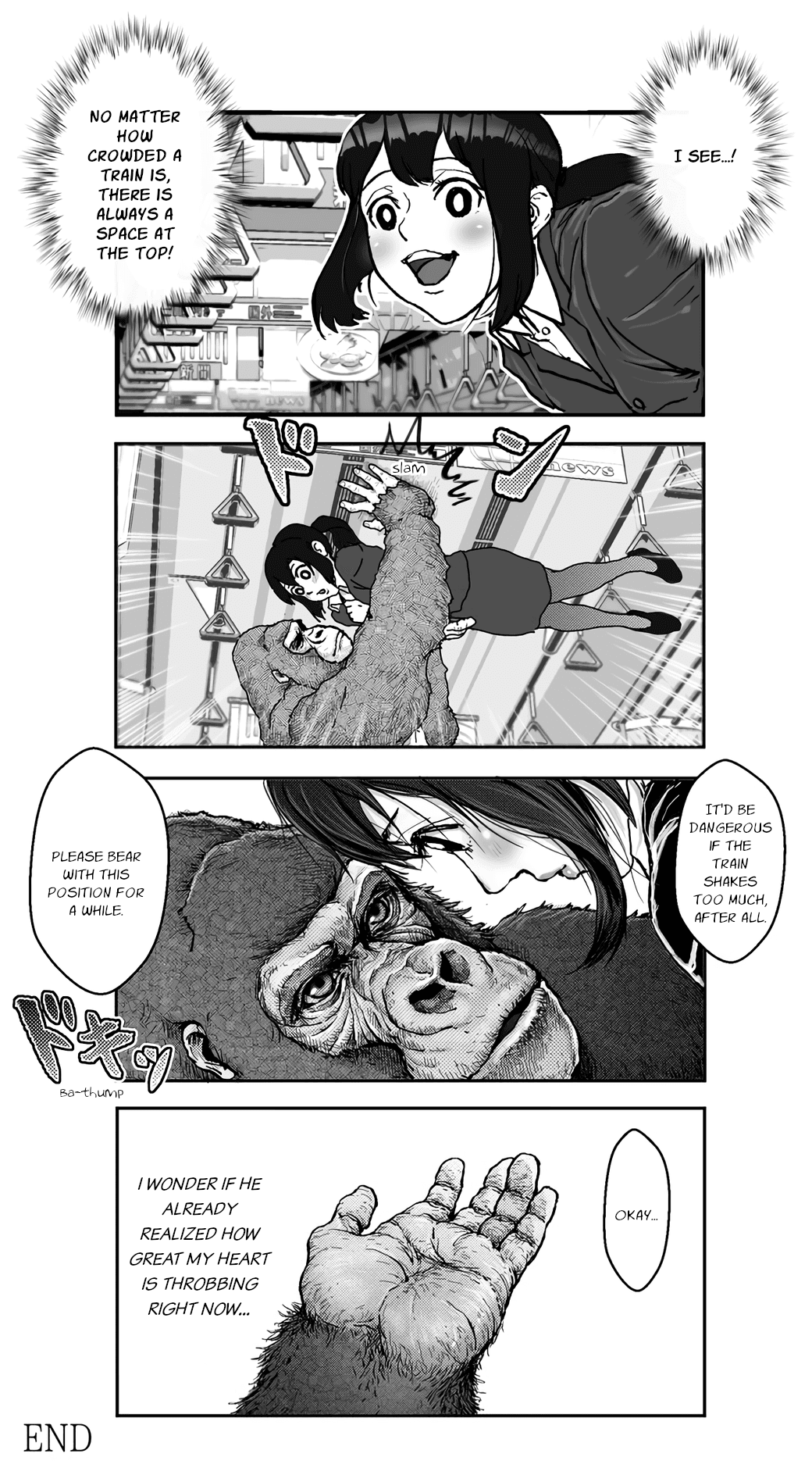 An Extremely Attractive Gorilla Chapter 5 page 4 - Chapter 5: A Crowded Train