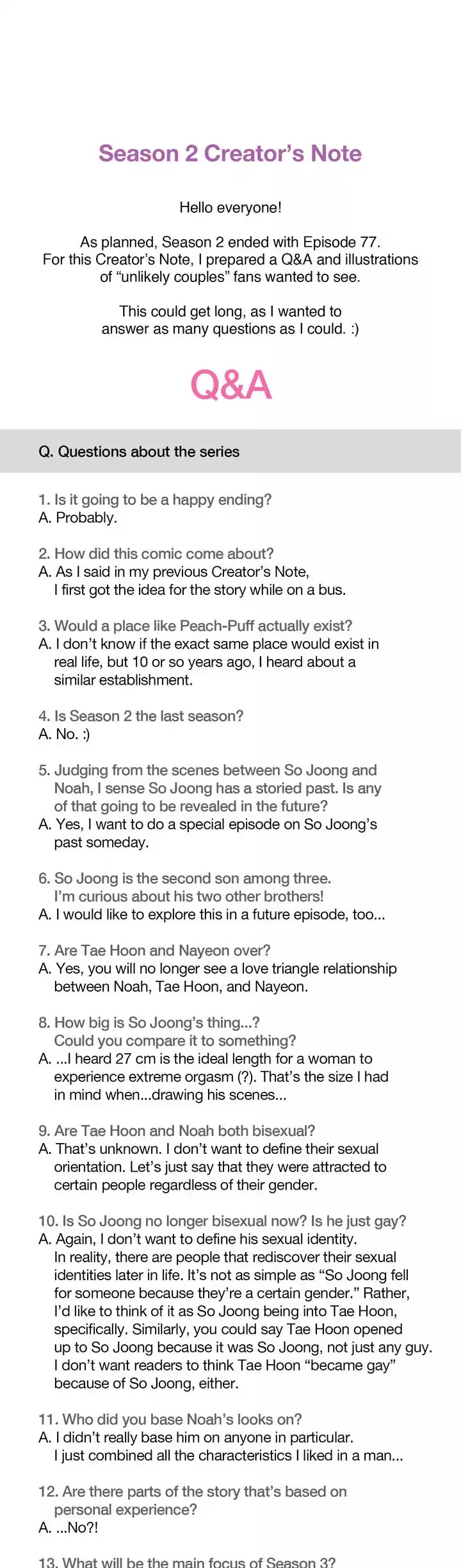 An Innocent Sin Chapter 77.5 page 1 - Epilogue: Season 2 Cretor's Note