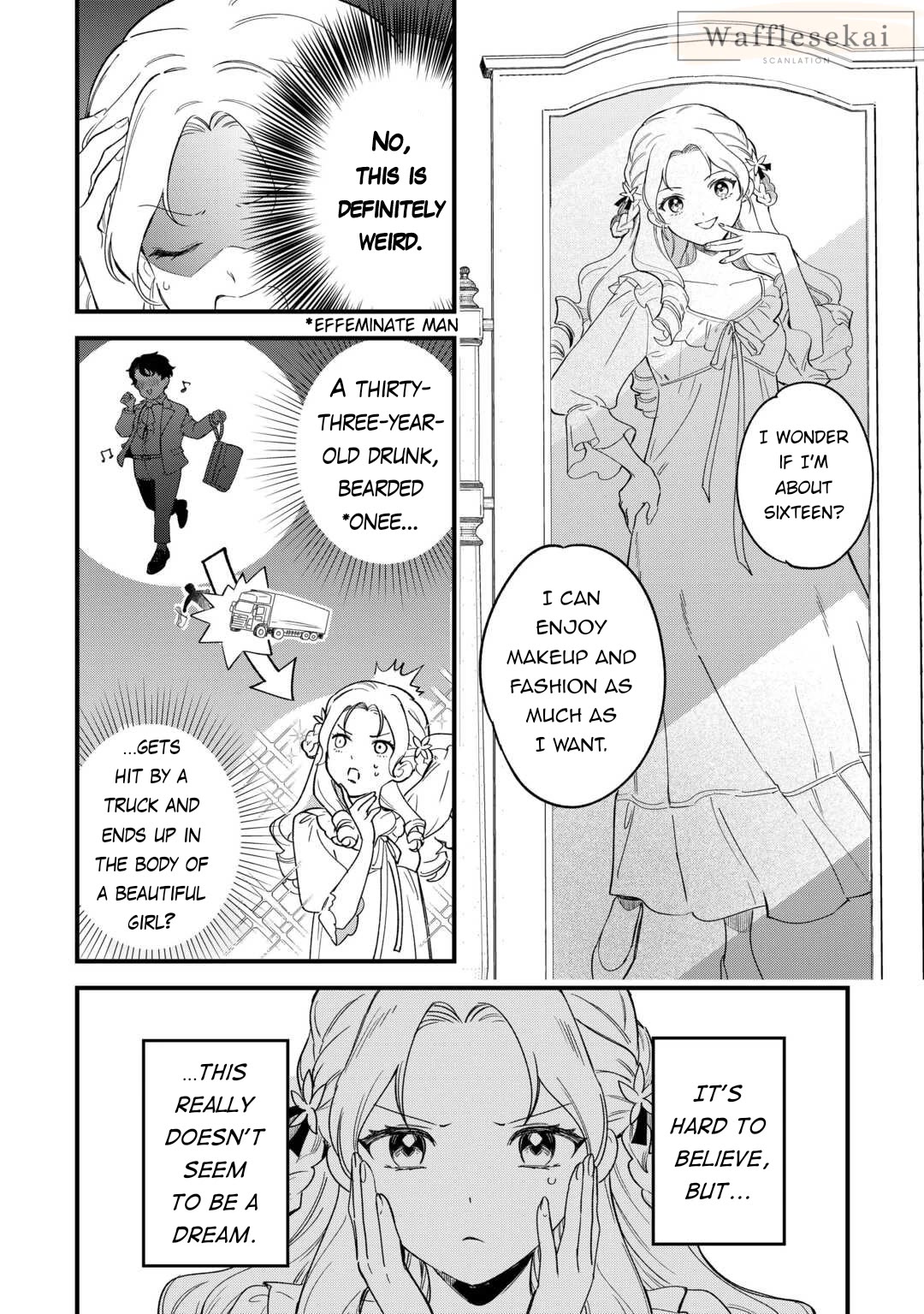 An Okama Reincarnated as a Villainess, and Everything’s Just Fine Chapter 1 page 6 - Chapter 1