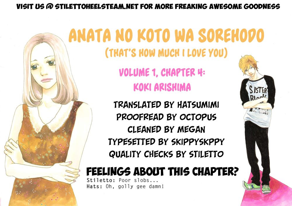 Anata no Koto wa Sorehodo Chapter 4 page 1 - Chapter 4 : Koki Arishima
