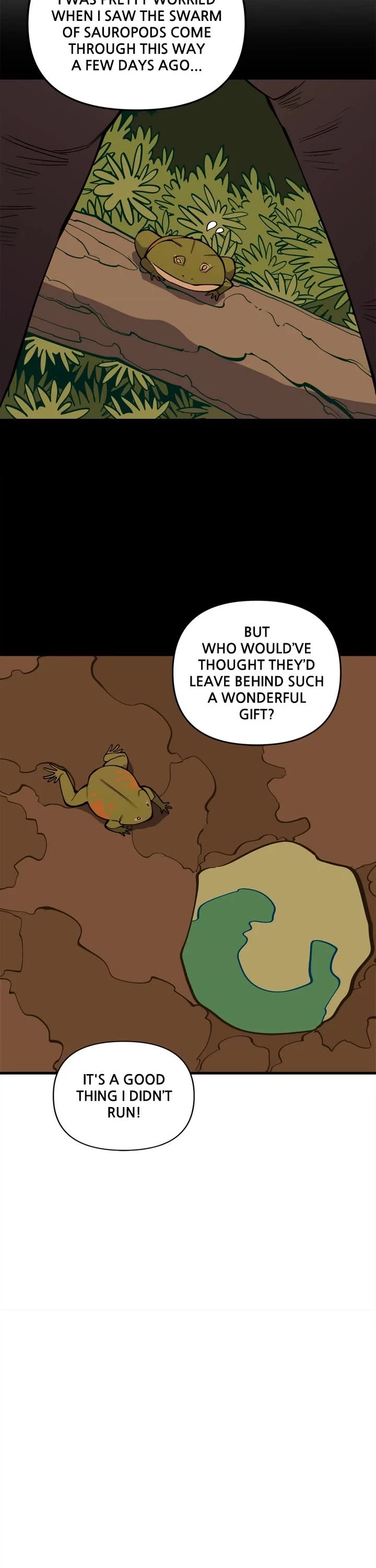 Ancient Animals Chapter 41 page 38 - Chapter 41: Ep. 41 - The Footprint Pond (1)