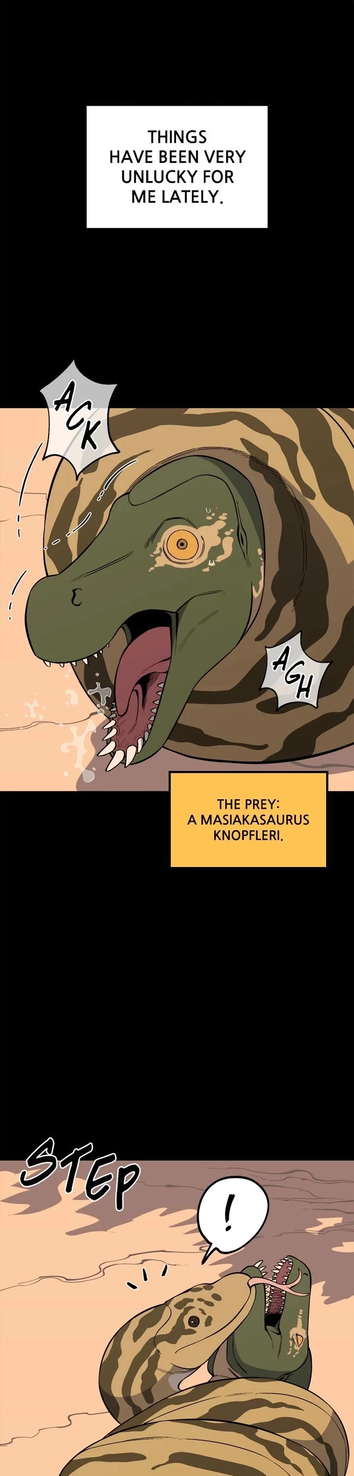 Ancient Animals Chapter 42 page 1 - Chapter 42: Ep. 42 - The Footprint Pond (2)